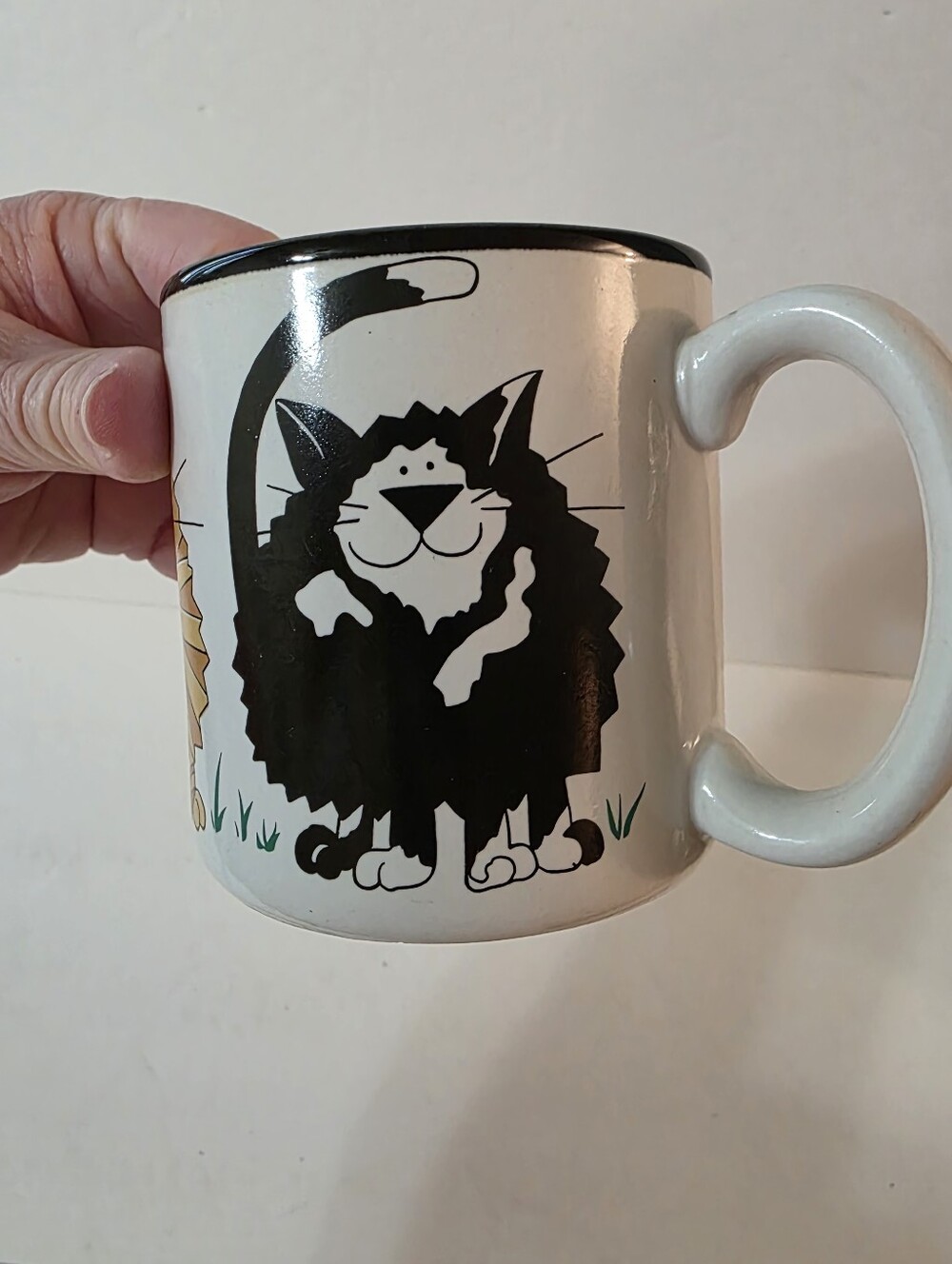 Vtg Potpourri Press " Cat Walk" Mug Cup 1993 Korea
